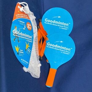 NEW Viahart Goodminton Paddle Set w/4 Birdies - "World's Easiest Racquet Game"